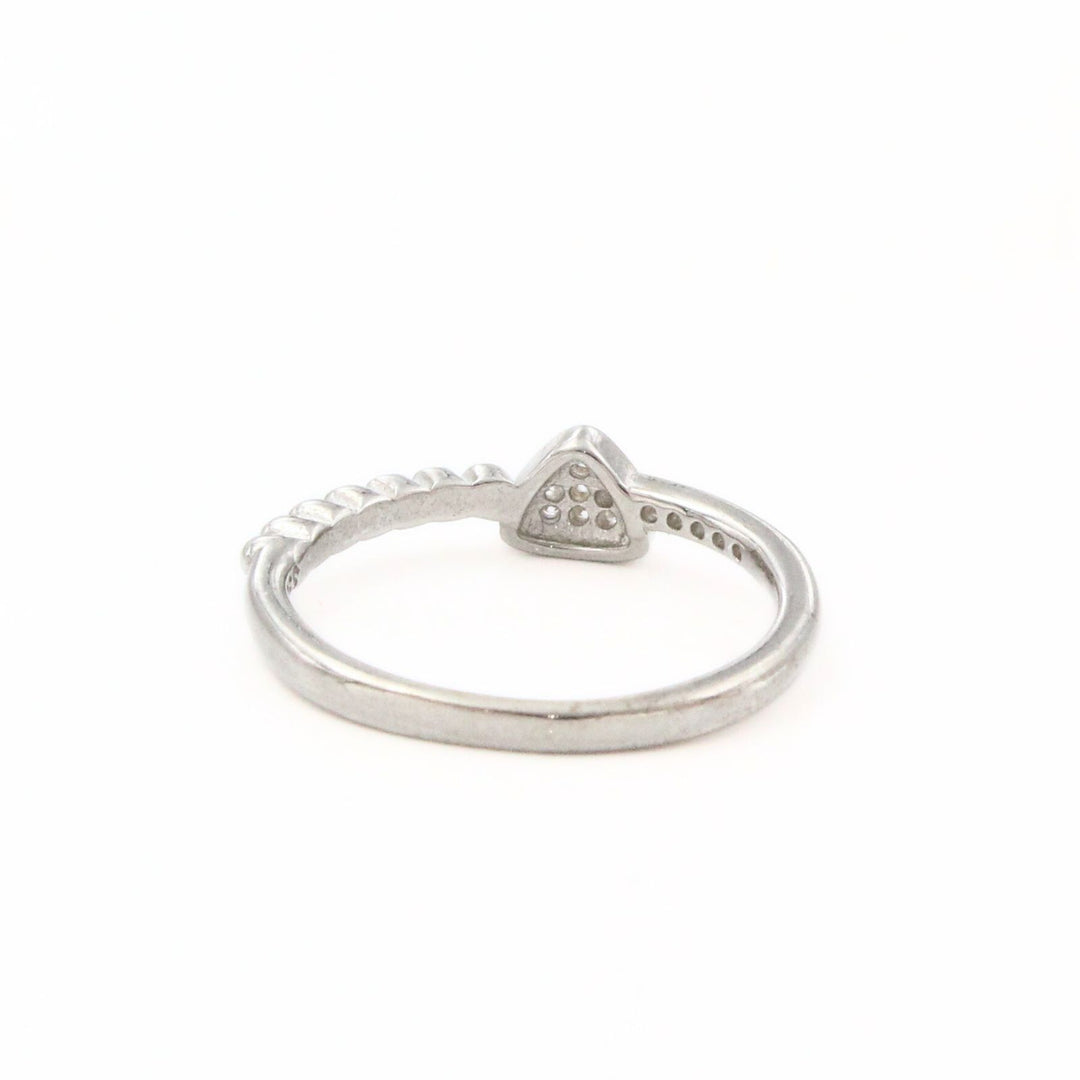 925 Real Silver White CZ Skinny Mini Ring