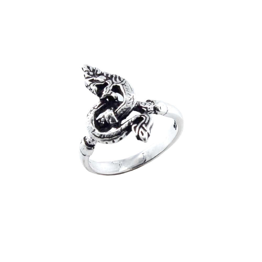 925 Sterling Silver Oxidized Indian Snake Style Unisex Ring