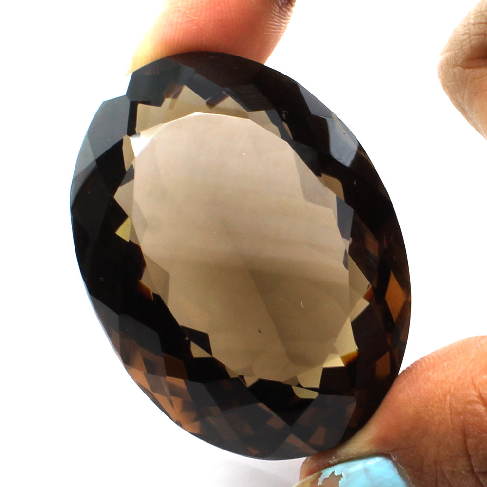 238.4Ct Natural Smoky Quartz Crystal Oval Gemstone