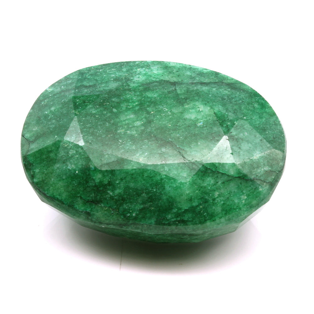 552.6Ct Natural Brazilian Green Emerald Oval Shape Faceted Gemstone