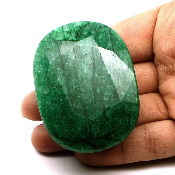580.6Ct Natural Brazilian Green Emerald Oval Shape Faceted Gemstone