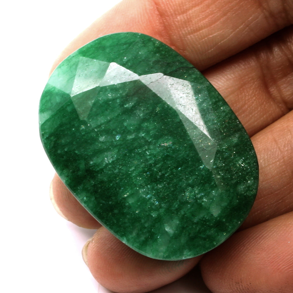 114.4Ct Natural Green Emerald Oval Shape Gemstone