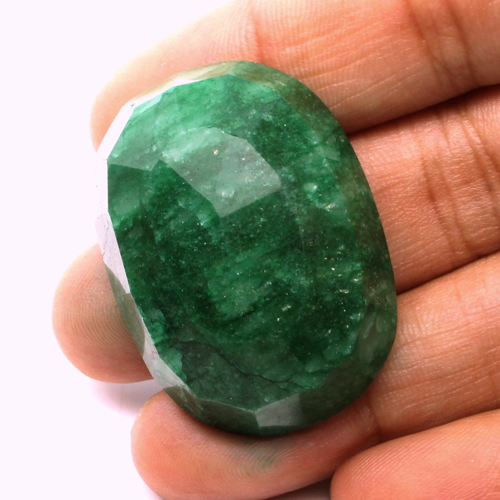 114.4Ct Natural Green Emerald Oval Shape Gemstone