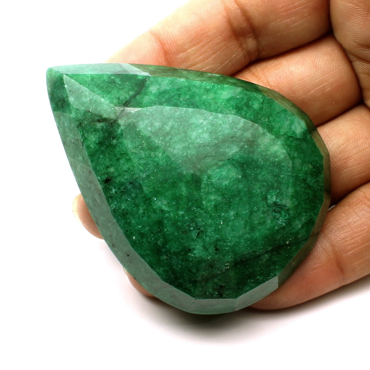 325.4Ct Natural Brazilian Green Emerald Pear Shape Gemstone