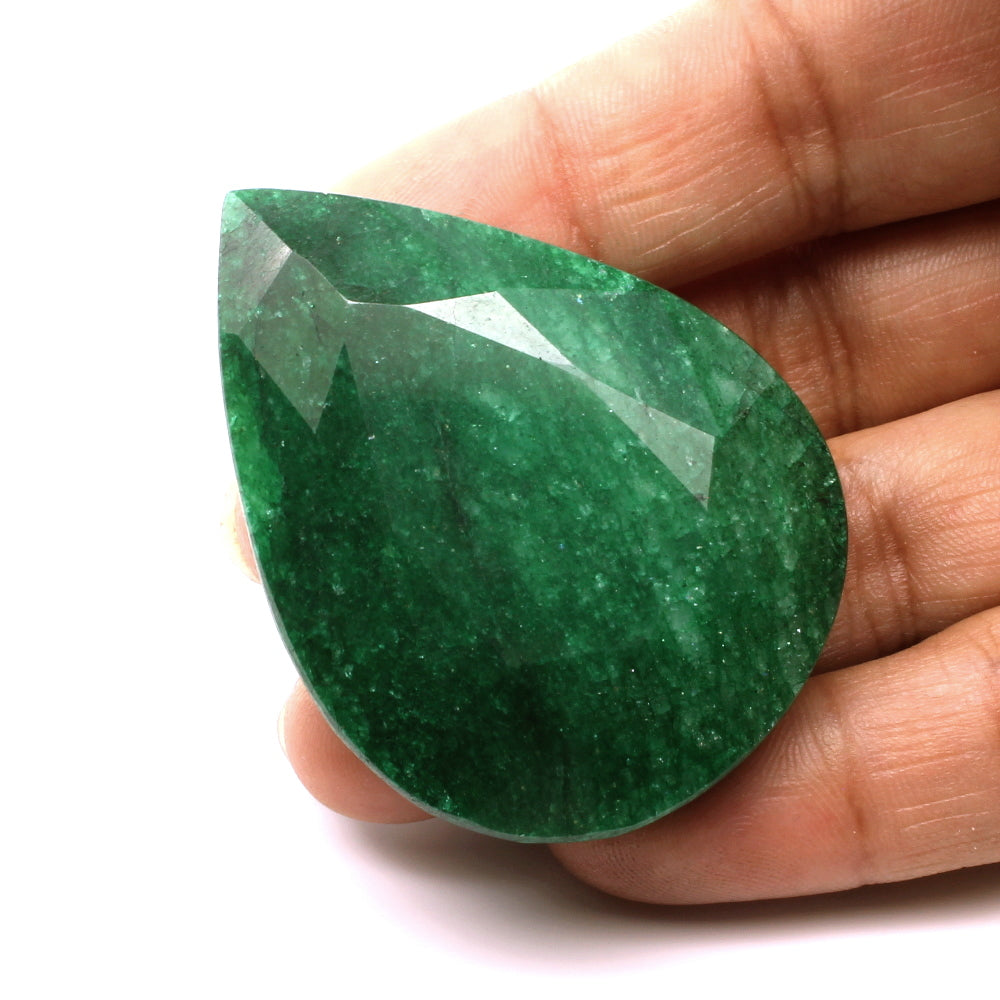 211.7Ct Natural Brazilian Green Emerald Pear Faceted Gemstone