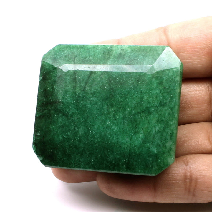 505.7Ct Faceted Gemstone Natural Brazilian Green Emerald Rectangle