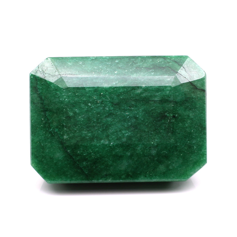 330.3Ct Natural Green Emerald Rectangle Cut Faceted Gemstone