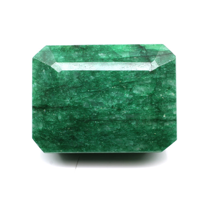 536Ct Natural Brazilian Green Emerald Rectangle Faceted Gemstone