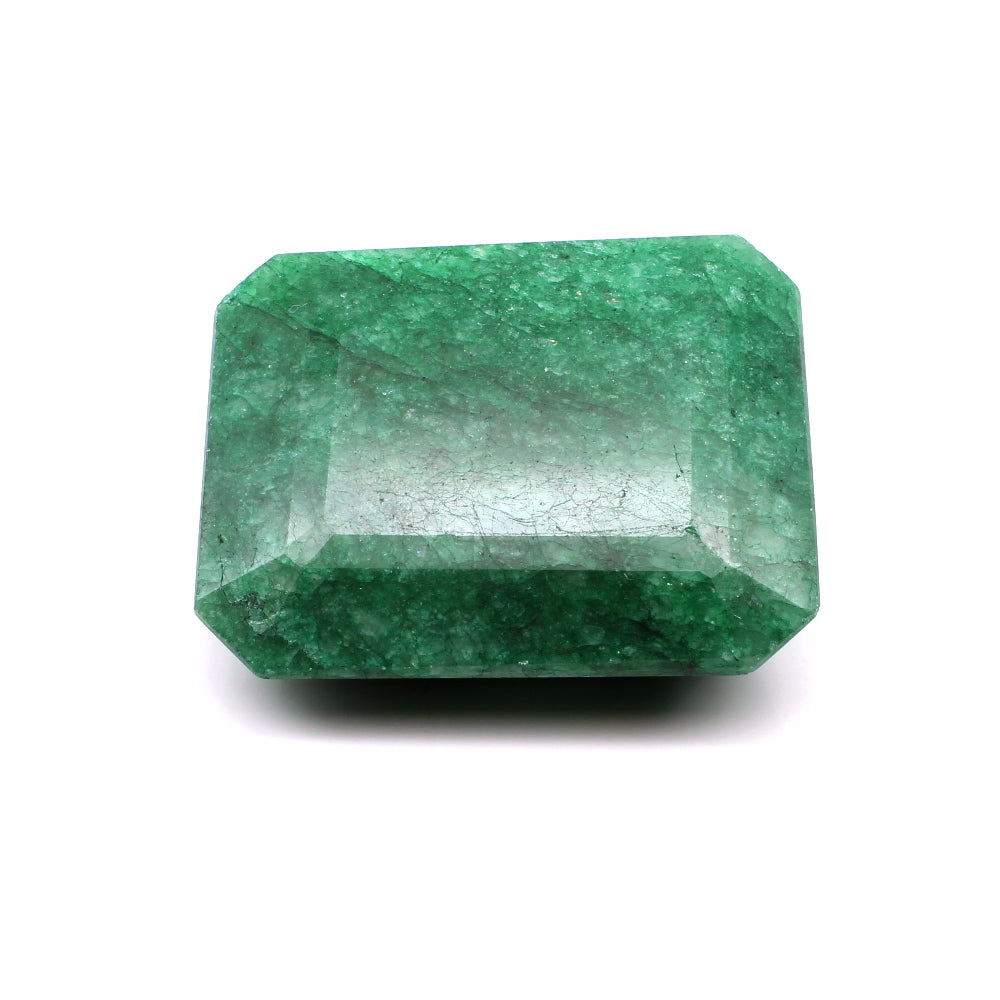 297Ct Natural Brazilian Green Emerald Rectangle Faceted Gemstone