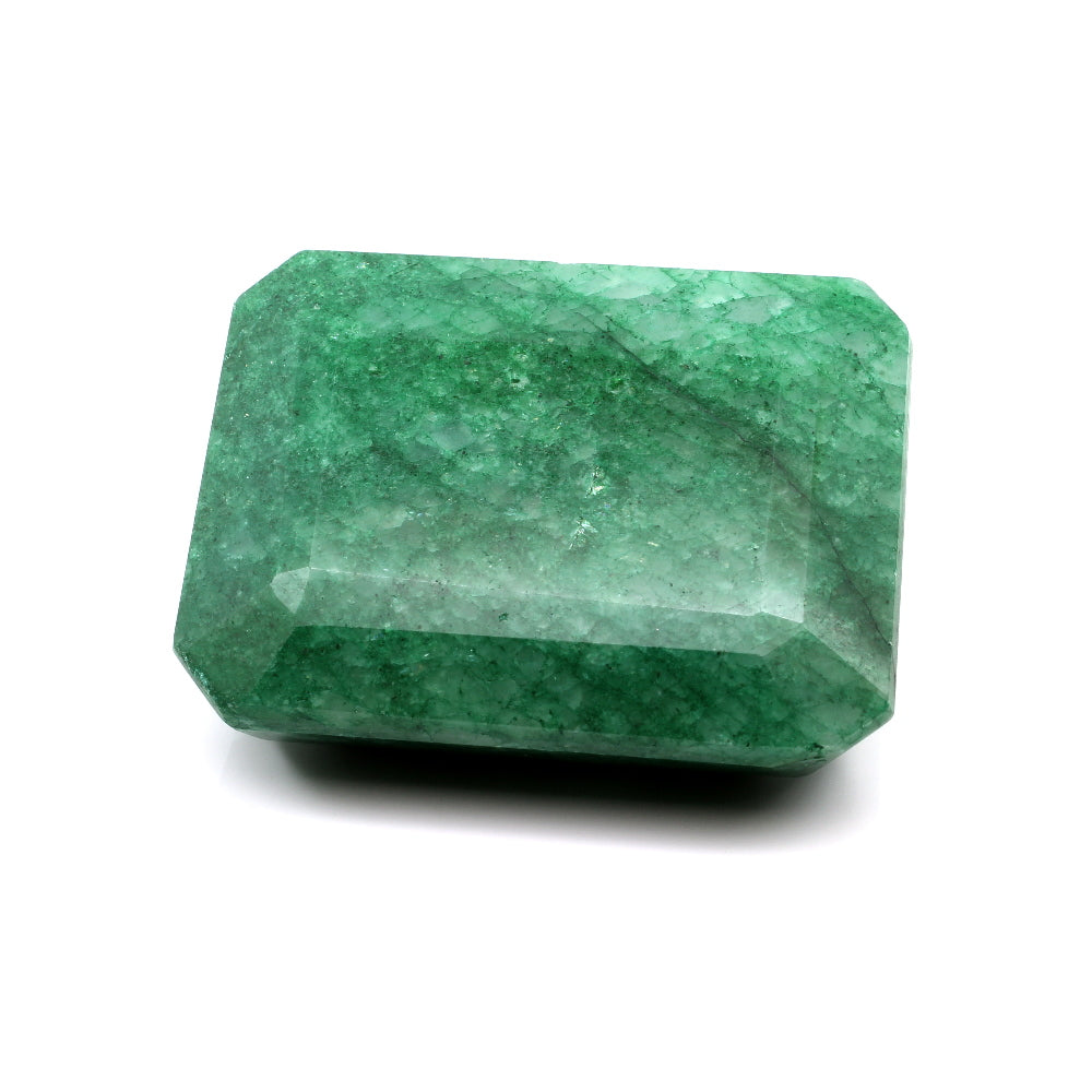 334.4Ct Natural Brazilian Green Emerald Rectangle Faceted Gemstone