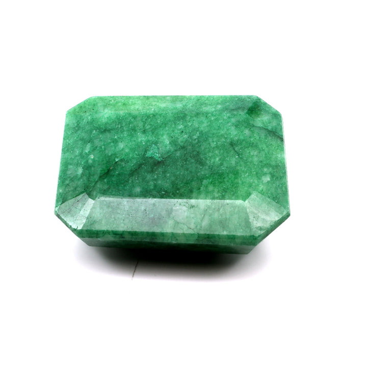 329Ct Natural Brazilian Green Emerald Rectangle Faceted Gemstone