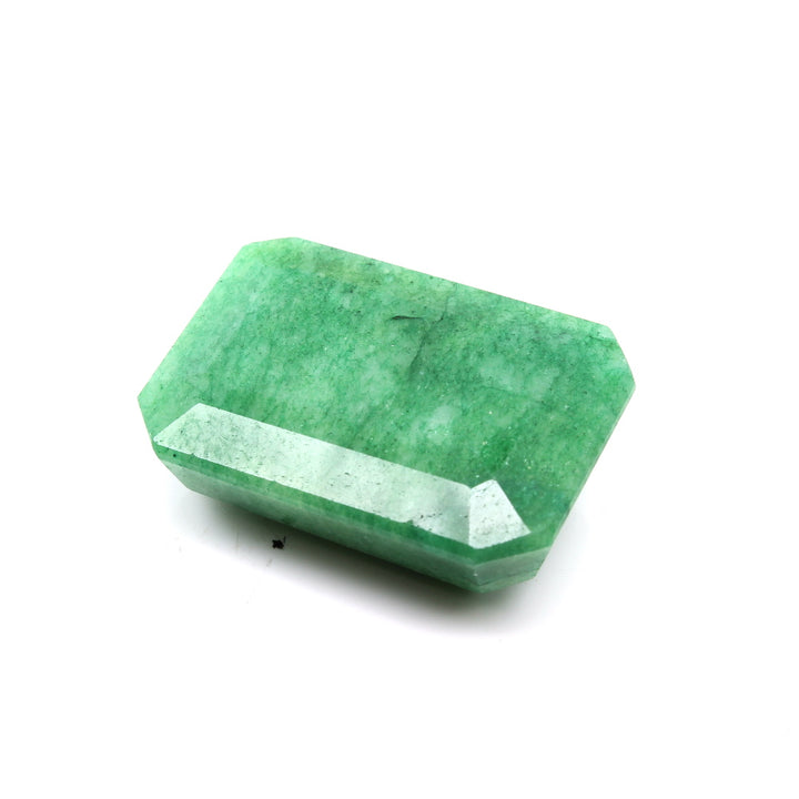 88.6Ct Natural Brazilian Green Emerald Rectangle Faceted Gemstone