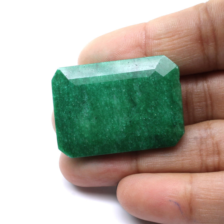 88.8Ct Natural Brazilian Green Emerald Rectangle Faceted Gemstone