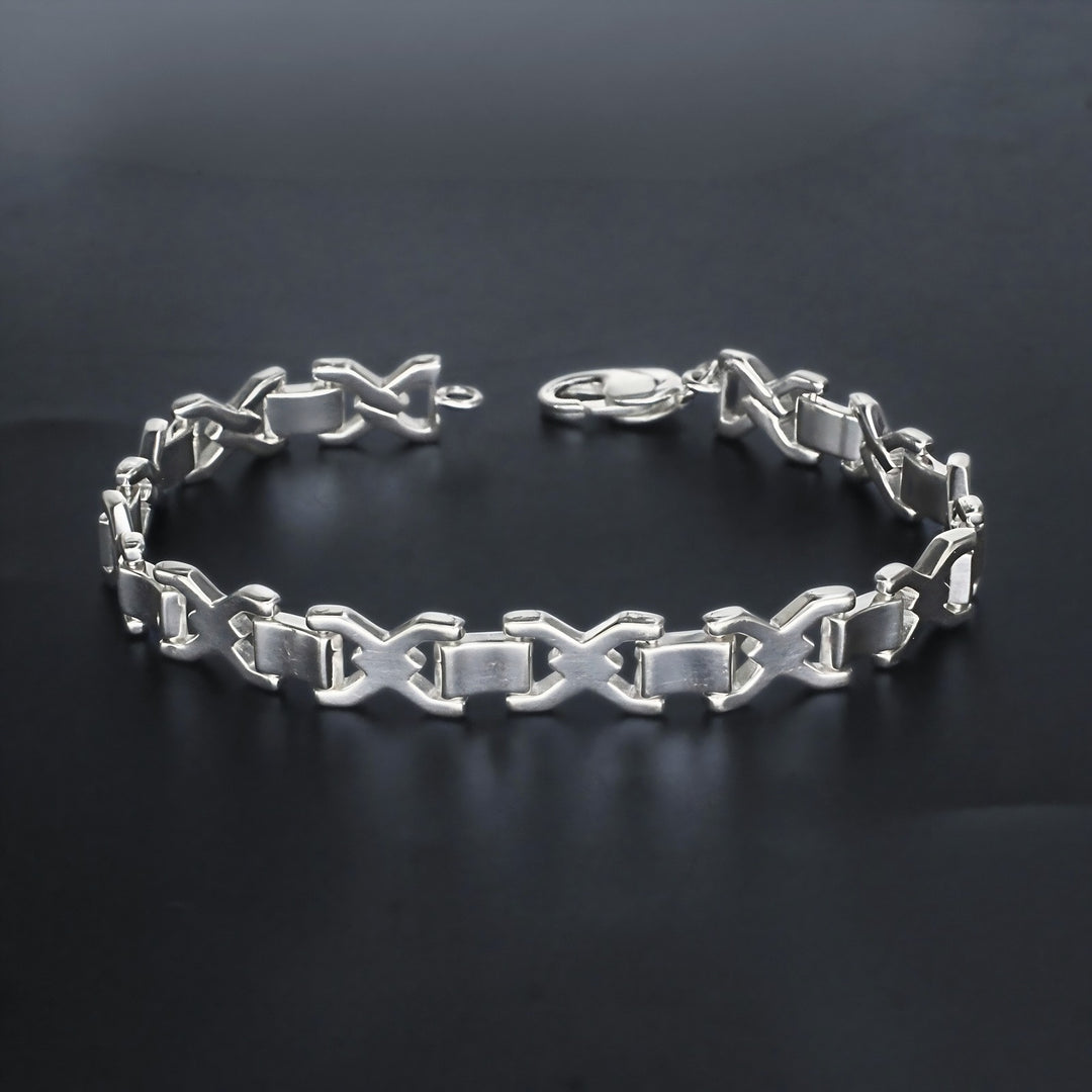 Premium 925 Sterling Silver Men's Link Chain Bracelet