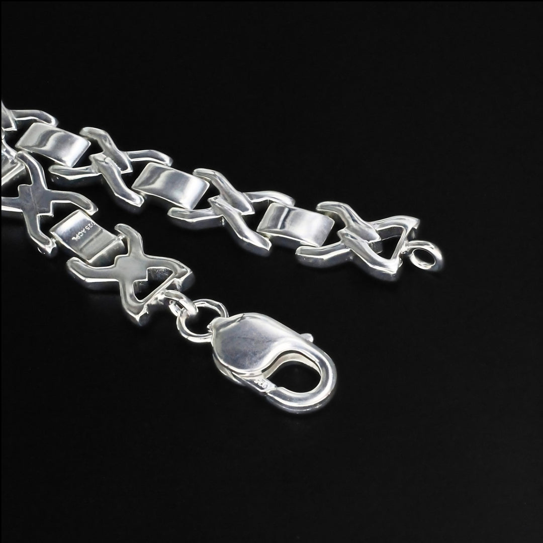 Premium 925 Sterling Silver Men's Link Chain Bracelet