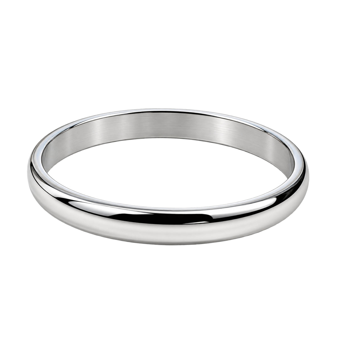 Premium Heavy Stainless Steel Kada for Men – Half Round Polished Bangle