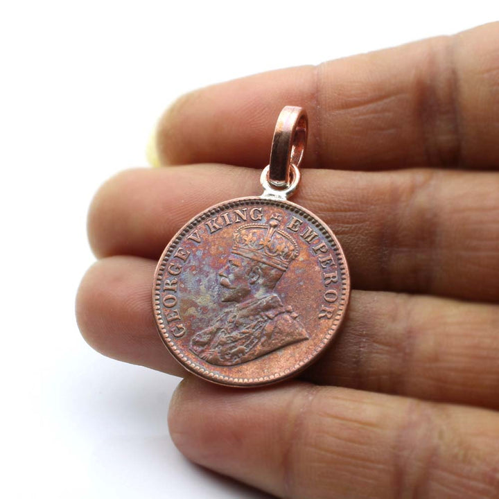 Old Copper Coin Pendant for Astrology