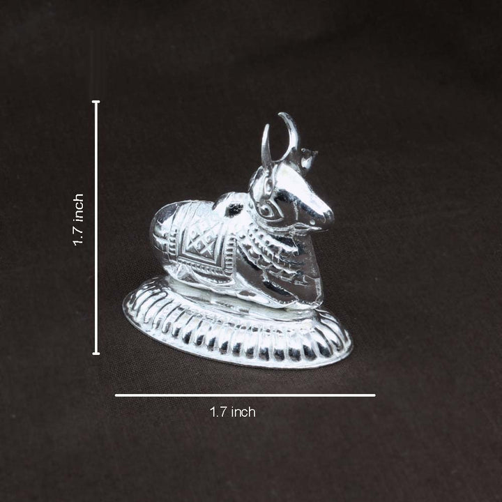 Pure silver Nandi idol/statue for puja and astrology worship purpose