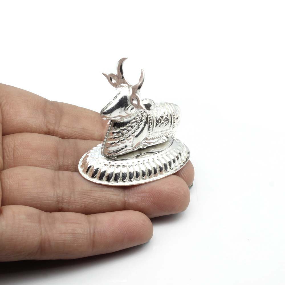 Pure silver Nandi idol/statue for puja and astrology worship purpose