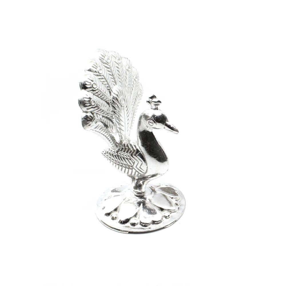 Real silver Peacock Idol/Figurine for puja and Gifting Purpose