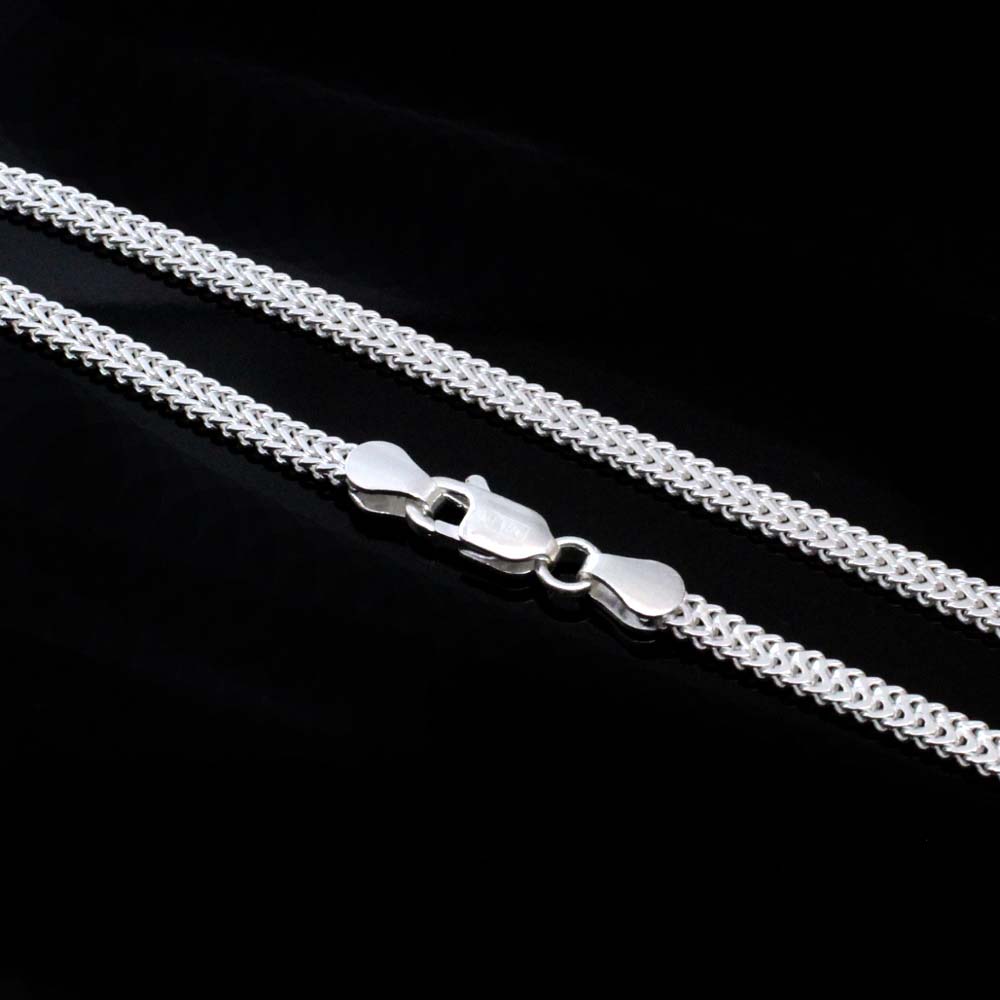 Real Solid Silver Indian Style Chain 22" Neck Chain