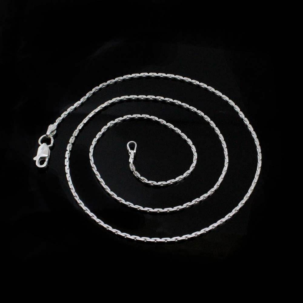 Indian Style Real Sterling Silver Chain 22" Neck Chain