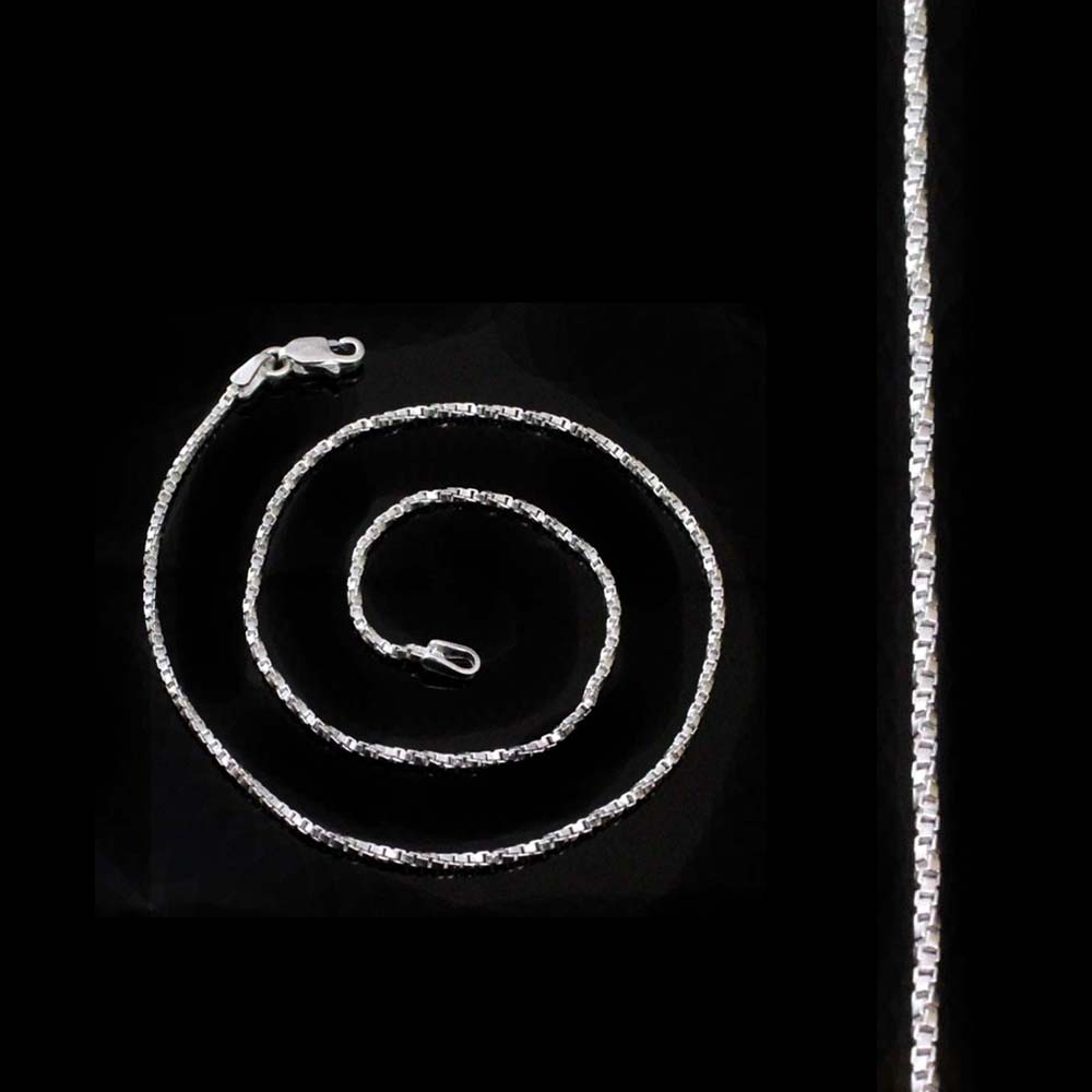 Box Style Real Sterling Silver Chain 16" Neck Chain