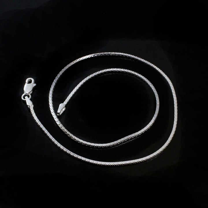Ethnic Indian Style Real Sterling Silver Chain 16.5" Neck Chain
