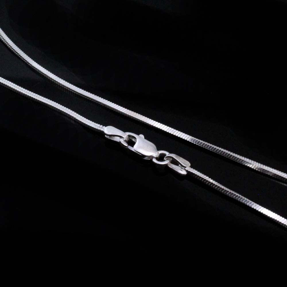 Indian Pure Sterling Silver Link Design Neck Chain 16"