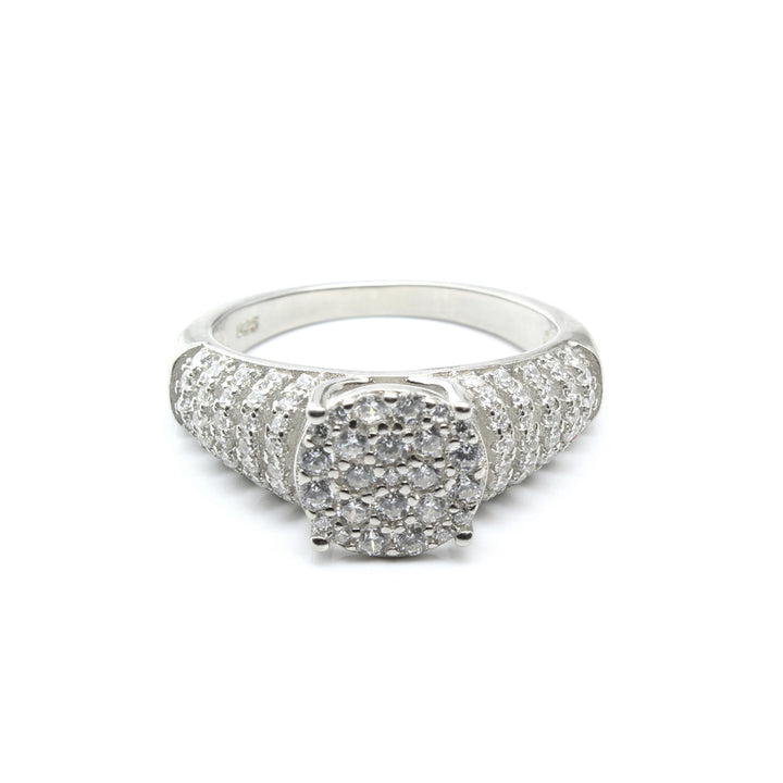 Indian Style 925 Sterling Silver White CZ Women Ring