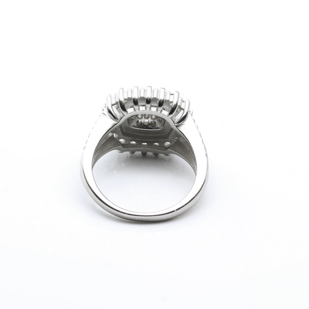 Ethnic Style 925 Sterling Silver White CZ Women Ring