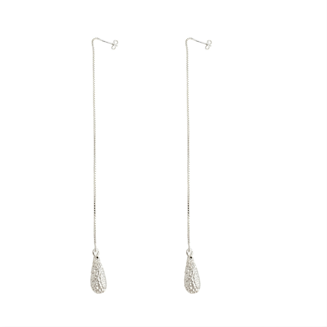 Trendy 925 Sterling Silver Teardrop Dangle Earrings