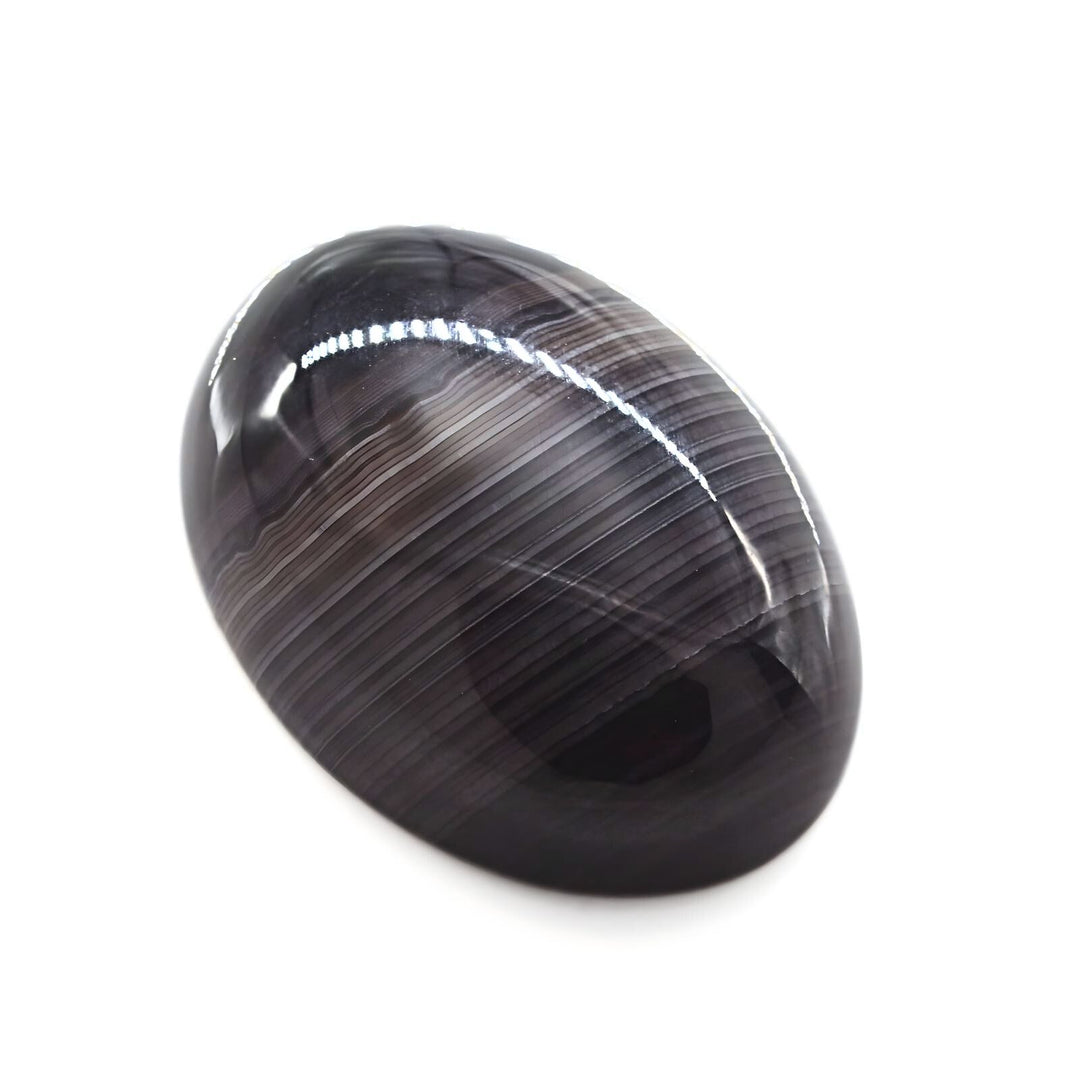 12.8Ct Classic Natural Black and Grey Sulemani Hakik Oval Gems