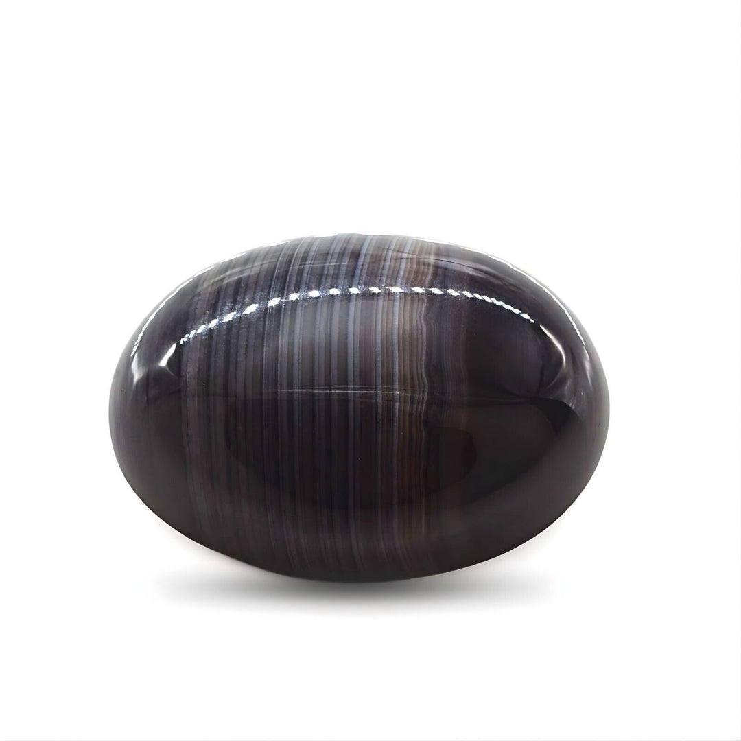 12.8Ct Classic Natural Black and Grey Sulemani Hakik Oval Gems