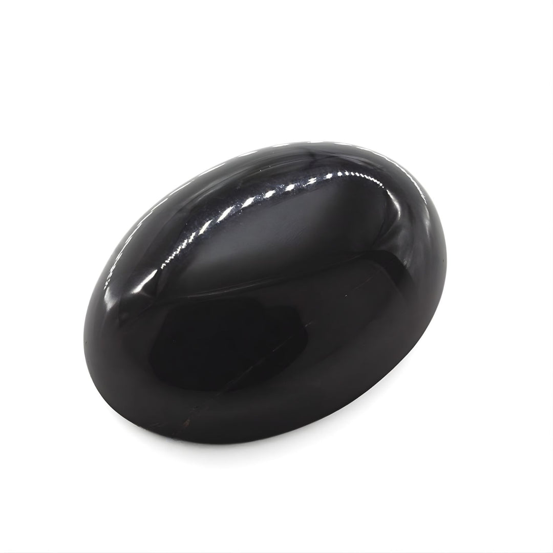 12.9Ct Premium Quality Natural Black and Grey Sulemani Hakik Oval Gemstone