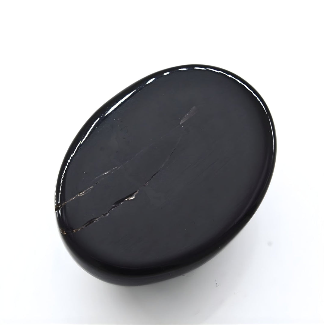12.9Ct Premium Quality Natural Black and Grey Sulemani Hakik Oval Gemstone