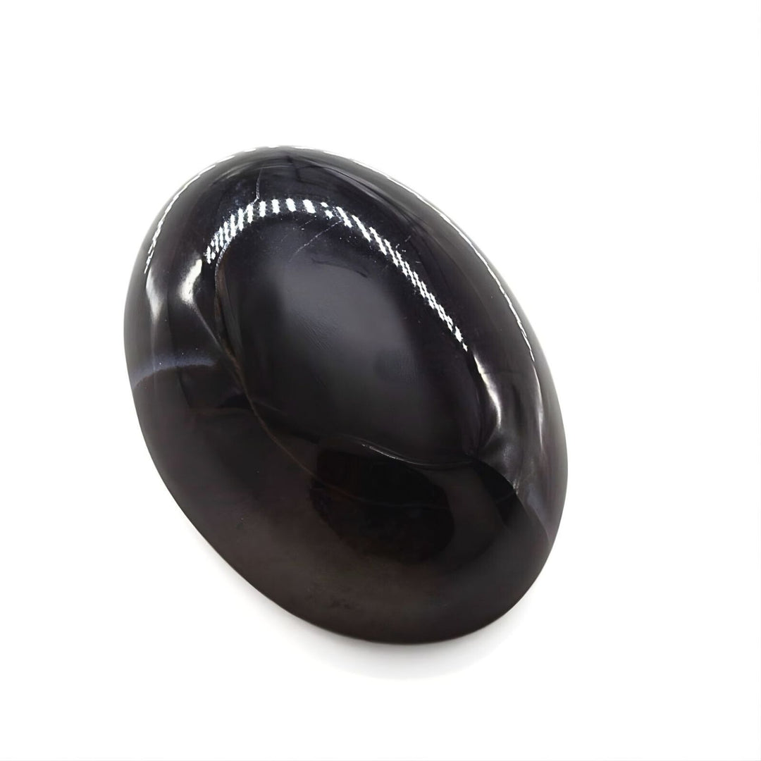 12.5Ct Natural Black and Grey Sulemani Hakik Oval Cabochon Loose Gemstone