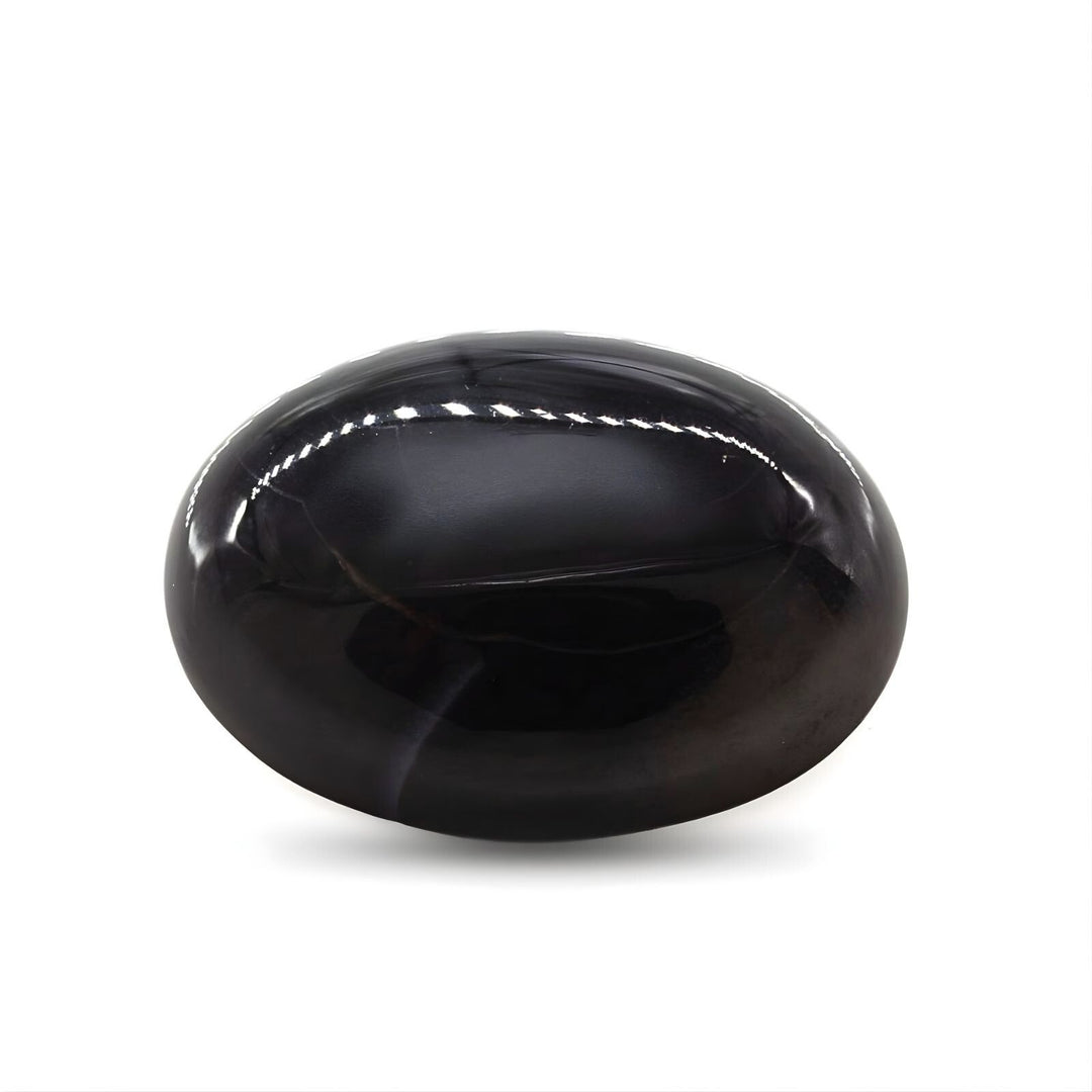 12.5Ct Natural Black and Grey Sulemani Hakik Oval Cabochon Loose Gemstone
