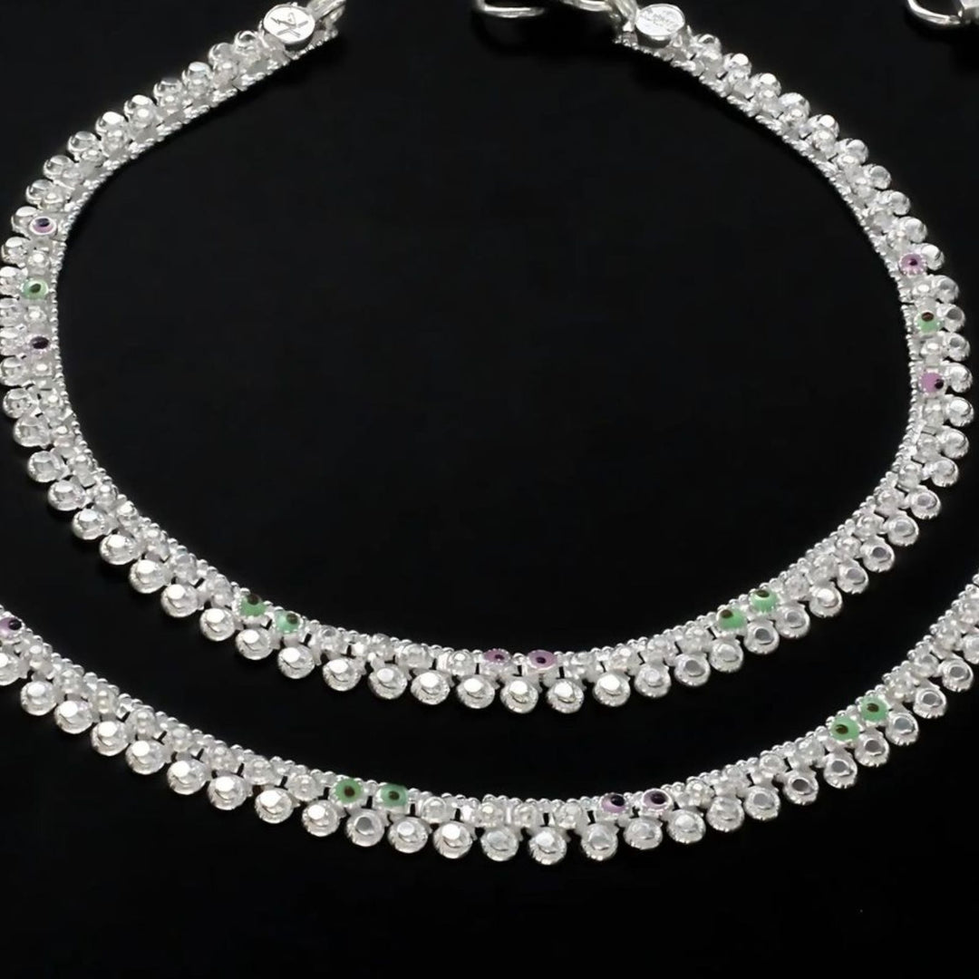 Real Silver women amazing gifting Anklet Pair 10"