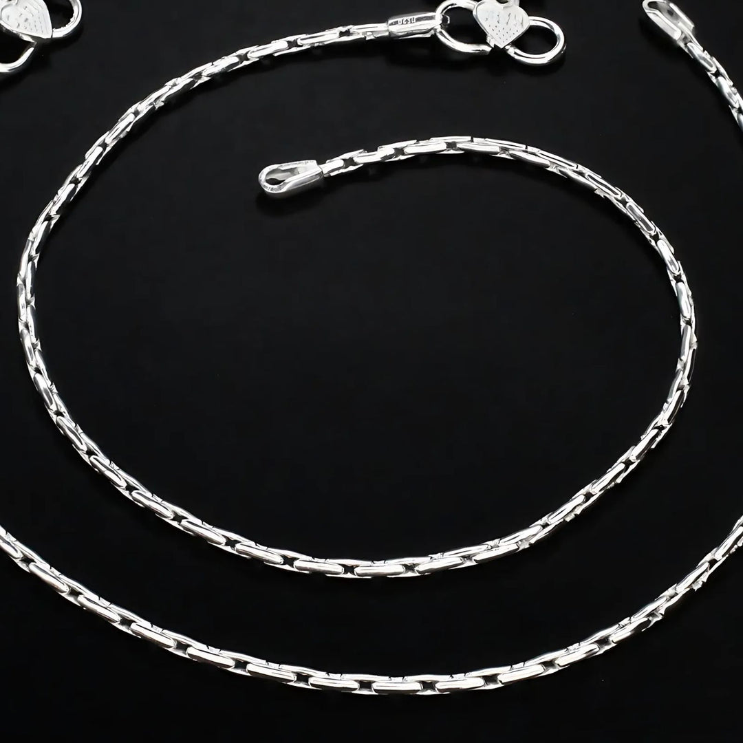Real Silver women daily wear Anklet Pair 10.3"