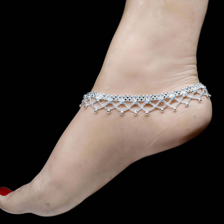 Latest Heavy Silver Anklet Designs