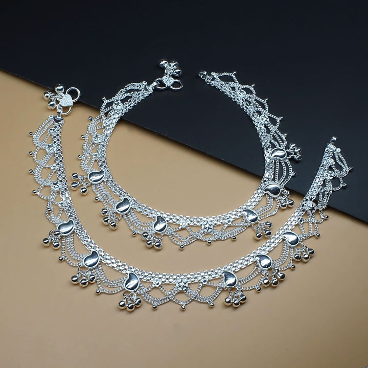 pure silver anklets for special occasions for women 