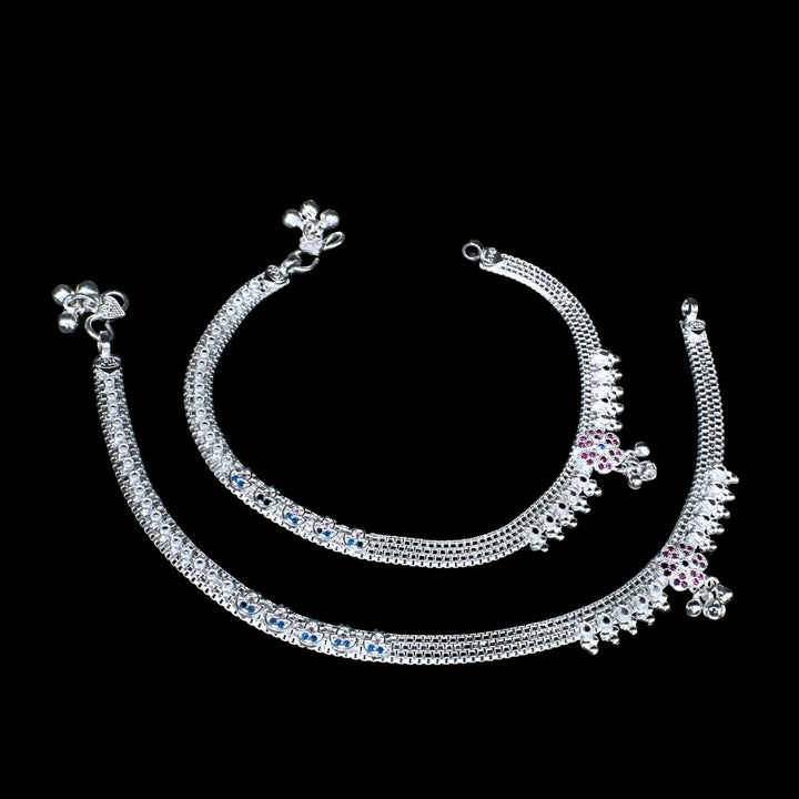 Silver Classy Anklet for women - Karizma Jewels 