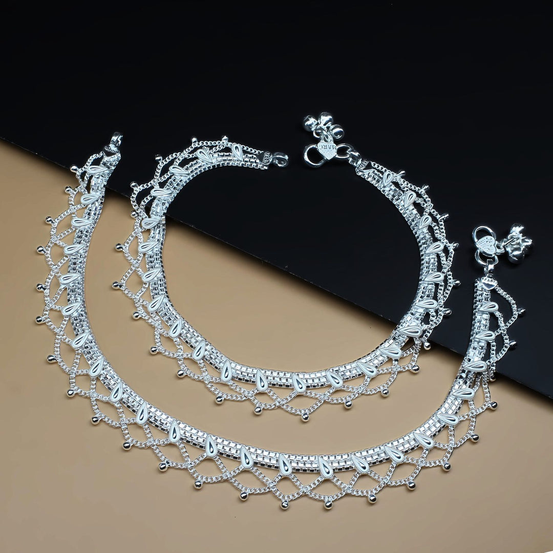 Real Silver Ankle chain Pair for Women