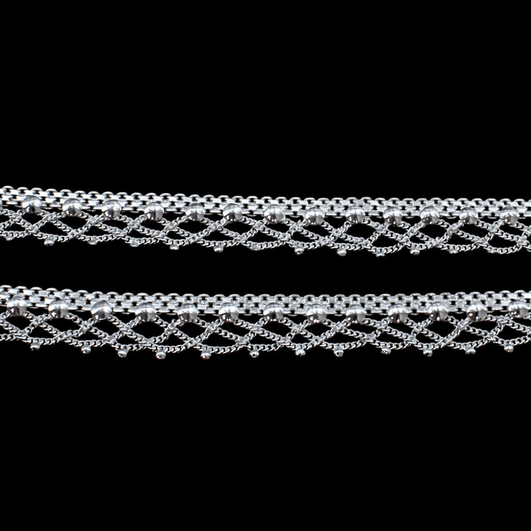 Real Silver Ankle Bracelet in Chain Style 