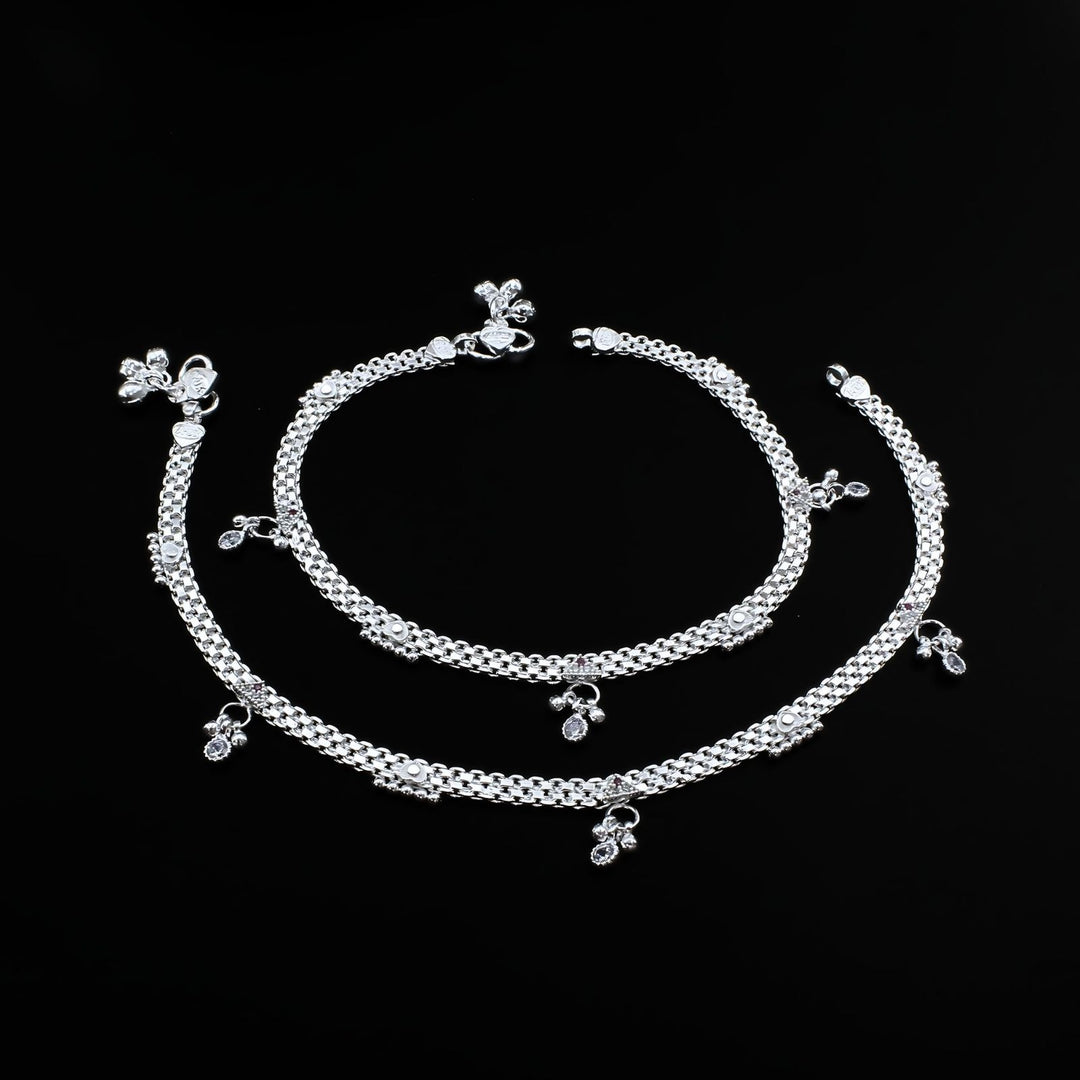 Dainty Silver Ankle Chain for Women