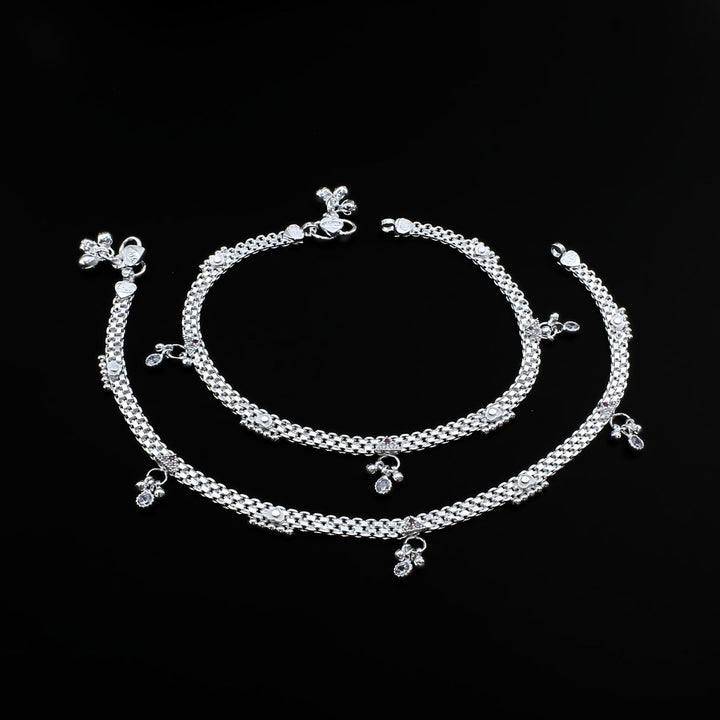 Dainty Silver Ankle Chain for Women