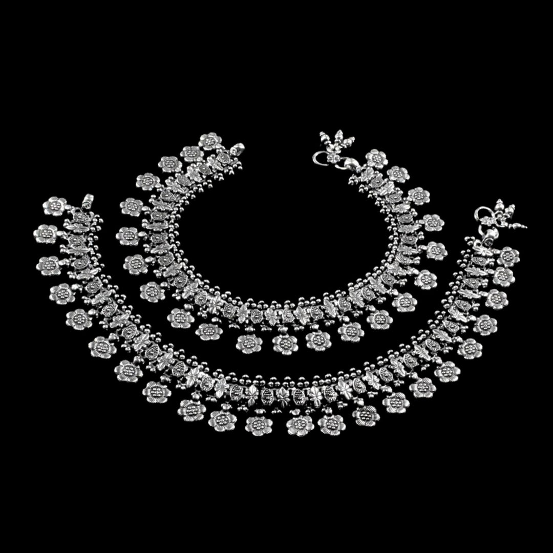 Designer Traditional Oxidized Anklet Wedding Jewellery For Women