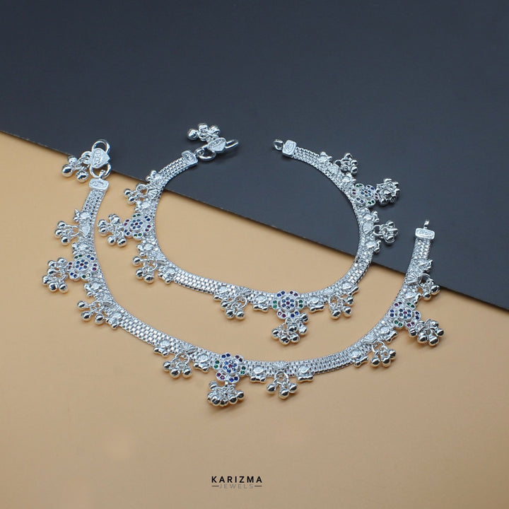 Indian Bridal Real Silver wedding collection Anklets 