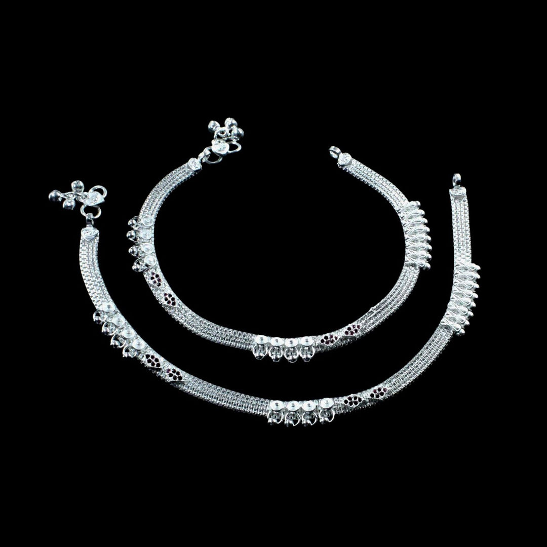 Pair of Real Silver Anklets  for Women's Bridal & Wedding Wear